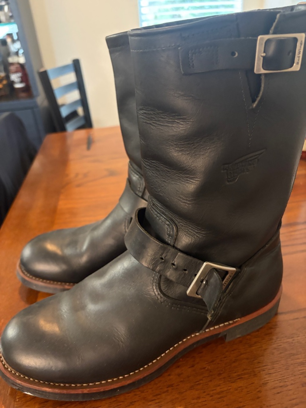 Red Wing Black Harness Leather Engineer Boot 2990 Size 10D EUC - Picture 4 of 8